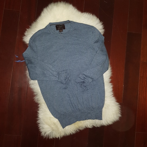Mens Crewneck Pullover Sweater Blue Sz S - Picture 2 of 4
